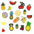 18 Pieces Fruits Design Embroidery Patches Clothes Bag Hat Badge Sew Iron on Appliques