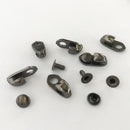 20 Pieces Alloy Lace Hooks with Rivets Shoelace Buckles Repair Hunting & Hiking Boots or for Fashion Boots