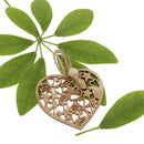 6 Pieces Christmas Wooden Pendants Ornaments Heart Bird Shapes Crafts DIY Home Party Decorations Xmas Tree Ornaments Kids Gifts