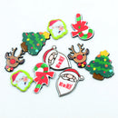 10 Pieces Mixed Christmas Acrylic Flatback Cabochon Craft Jewelry Accessories