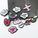 11 Pieces Cute Mixed Words Acrylic Flatback Cabochon Craft Jewelry Accessories