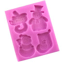Christmas Snowman Silicone Fondant Cake Chocolate Mould Xmas Cake Decorating Mold