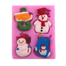 Christmas Snowman Silicone Fondant Cake Chocolate Mould Xmas Cake Decorating Mold