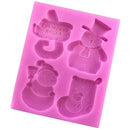 Christmas Snowman Silicone Fondant Cake Chocolate Mould Xmas Cake Decorating Mold