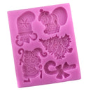 Christmas Design Silicone Mould Fondant Cake Mold for Sugarcraft Cake Decoration