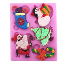 Christmas Design Silicone Mould Fondant Cake Mold for Sugarcraft Cake Decoration