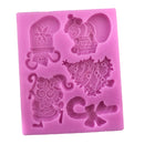 Christmas Design Silicone Mould Fondant Cake Mold for Sugarcraft Cake Decoration