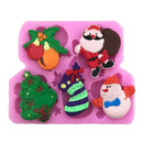 Christmas Design Silicone Mould Fondant Cake Mold for Sugarcraft Cake Decoration