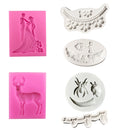 European Style Flowers Lace Silicone Fondant Cake Mould Cake Edge Decorating Moulds