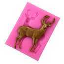 Christmas Deer Elk Silicone Mould Fondant Cake Mold for Sugar Craft Cake Decoration