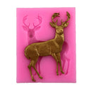 Christmas Deer Elk Silicone Mould Fondant Cake Mold for Sugar Craft Cake Decoration