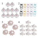 10 Pieces Round Alloy Crystal Pendants Charms Jewelry Making Accessories for DIY Necklace Craft Hanging Decoration