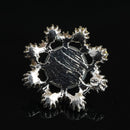 5 Pieces Flower Crystal Pearl Flatback Buttons Embellishments Jewelry Findings for Wedding Crafts 25mm