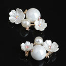 10 Pieces Crystal Pearl Flower Flatback Buttons Embellishment for DIY Phone Case Decoration Crafts