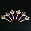 5 Pieces Pink Magic Wand Alloy Pendant Charms DIY Cute Jewelry Findings 41x17mm