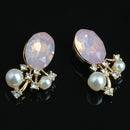 10 Pieces Pearl Rhinestone Buttons Wedding Flatback Embellishments Scrapbooking