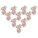 10 Pieces Pearl Rhinestone Buttons Wedding Flatback Embellishments Scrapbooking
