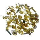 200 Pieces Gold Plated Metal Brad Paper Fastener for Scrapbooking Craft 13x8mm