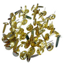 200 Pieces Gold Plated Metal Brad Paper Fastener for Scrapbooking Craft 13x8mm