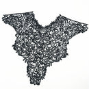 1 Piece Vintage Fashion Venise Floral Collar Lace Trim Patch Applique Sewing Crafts Black