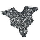 1 Piece Vintage Fashion Venise Floral Collar Lace Trim Patch Applique Sewing Crafts Black