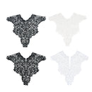 1 Piece Vintage Fashion Venise Floral Collar Lace Trim Patch Applique Sewing Crafts Black