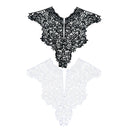 1 Piece Black Lace Applique Neck Neckline Collar Venise Lace Trim for DIY Crafts
