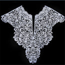 1 Piece White Lace Applique Neck Neckline Collar Venise Lace Trim for DIY Crafts