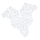 1 Piece White Lace Applique Neck Neckline Collar Venise Lace Trim for DIY Crafts