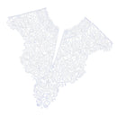 1 Piece White Lace Applique Neck Neckline Collar Venise Lace Trim for DIY Crafts