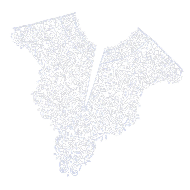 1 Piece White Lace Applique Neck Neckline Collar Venise Lace Trim for DIY Crafts