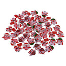 50 Piece Merry Christmas Owl Shape Wooden Buttons for DIY Sewing Clothing Decoration Kids Crafts
