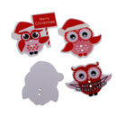 50 Piece Merry Christmas Owl Shape Wooden Buttons for DIY Sewing Clothing Decoration Kids Crafts
