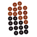 25 Pieces Classic Assorted Wooden Buttons Embellishment for Sewing on Coat Overcoat Clothing 30mm