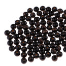 100 Piece Black Round Wooden Beads Charms for DIY Bracelet Necklace Jewelry Making Craft 8mm