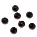 100 Piece Black Round Wooden Beads Charms for DIY Bracelet Necklace Jewelry Making Craft 8mm