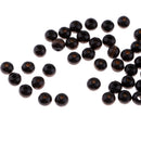 100 Piece Black Round Wooden Beads Charms for DIY Bracelet Necklace Jewelry Making Craft 8mm