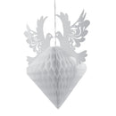 27x26cm Bird of Peace White Paper Decoration Tissue Pom Poms Flowers Paper Heart for Wedding Birthday Party Home Decorations