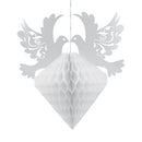27x26cm Bird of Peace White Paper Decoration Tissue Pom Poms Flowers Paper Heart for Wedding Birthday Party Home Decorations