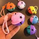 10 Pieces Star Design Christmas Bells Charms Pet Bells for Jewelry Making Kids Crafts 40mm