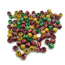 100 Piece Dots Printed Round Wooden Beads Charms for DIY Bracelet Necklace Jewelry Making Craft 13mm