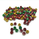 100 Piece Dots Printed Round Wooden Beads Charms for DIY Bracelet Necklace Jewelry Making Craft 13mm