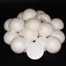 50 Piece 60mm White Half Round Solid Styrofoam Balls Craft Balls for Crafting, Modeling, DIY Painting, Christmas Party Decoration