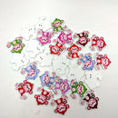 50 Pieces Monkey Animals Wooden Buttons Scrapbooking Embellishment for Sewing DIY Craft 30mm