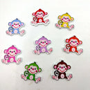 50 Pieces Monkey Animals Wooden Buttons Scrapbooking Embellishment for Sewing DIY Craft 30mm