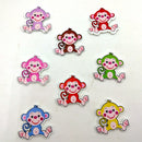 50 Pieces Monkey Animals Wooden Buttons Scrapbooking Embellishment for Sewing DIY Craft 30mm
