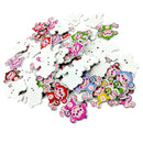 50 Pieces Monkey Animals Wooden Buttons Scrapbooking Embellishment for Sewing DIY Craft 30mm