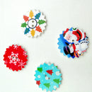 50pcs Christmas Wooden 2 Holes Buttons For DIY Sewing Scrapbooking 25mm