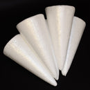 5 Pieces Unfinished Blank DIY Christmas Tree Cone Shape Styrofoam Foam for Modeling Craft DIY 150mm