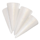 5 Pieces Unfinished Blank DIY Christmas Tree Cone Shape Styrofoam Foam for Modeling Craft DIY 150mm